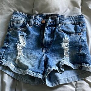 Kendall & Kylie Blue Distressed Jean Shorts